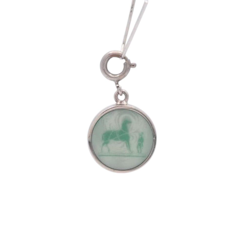 7185 - Hermes Vintage Corozo Shell Pendant Charm